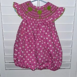 Smocked South Carolina toddler girl outfit